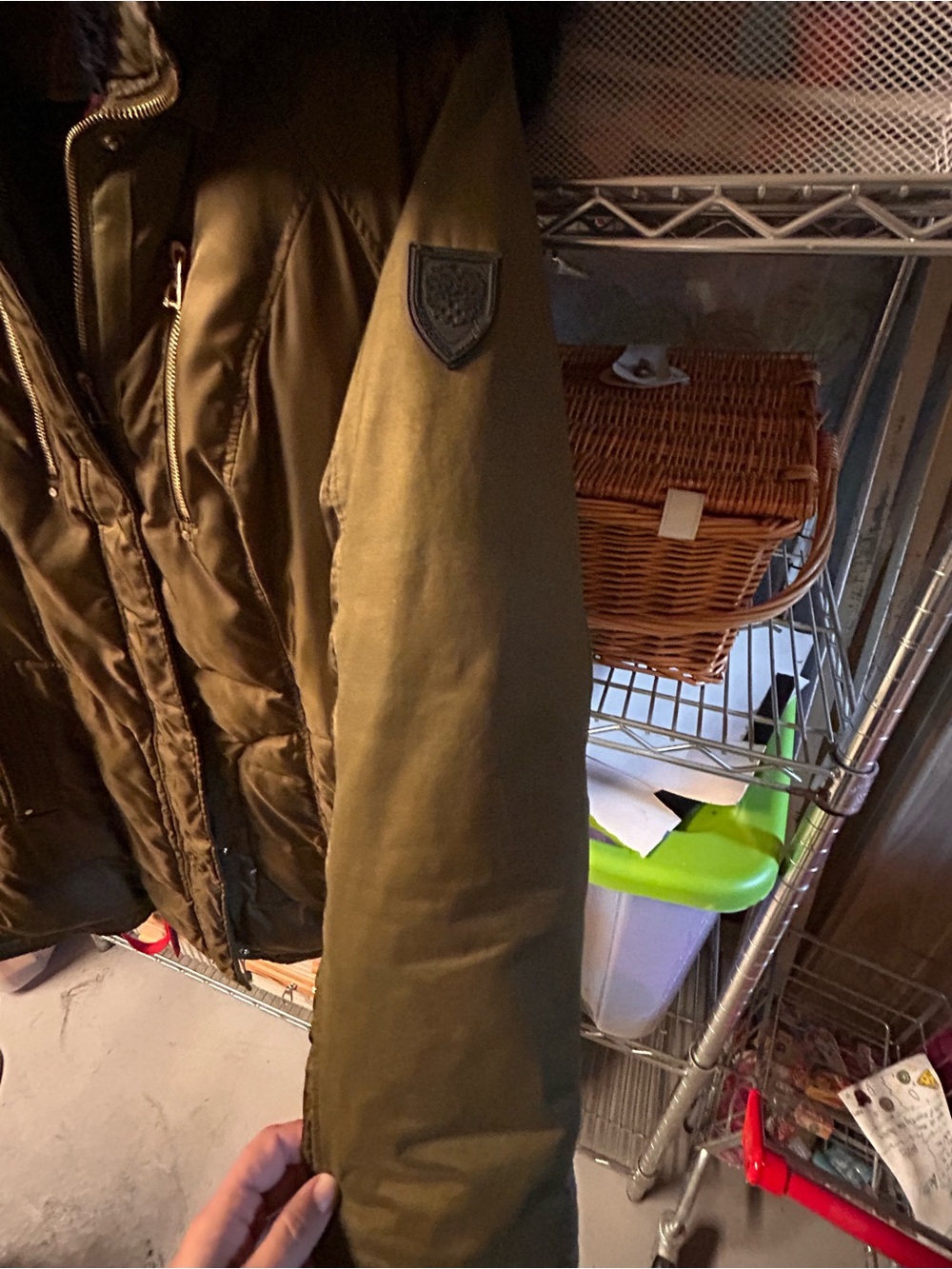 Vince Camuto Olive Green Women's Winter Parka Jacket with Faux Fur Trim - Picture 6 of 7